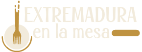 Logotipo de Tienda online Extremadura en la mesa.